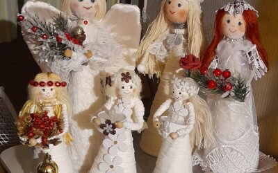 Karácsonyi angyal asztaldísz készítő délután, délelőtt